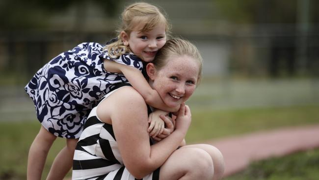 Kaitlin Relf, 9, was honoured for saving her sister’s life from the family car as it was swept away by floodwaters. Picture: Adam Armstrong