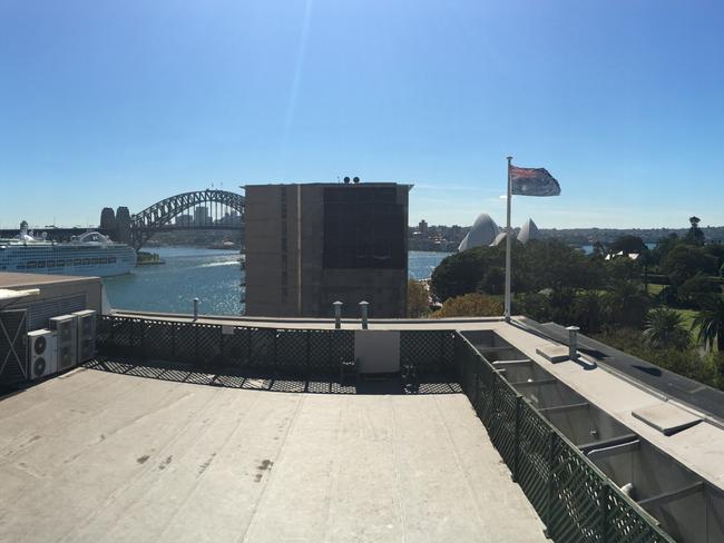 The rooftop of the Royal Automobile Club building in Macquarie St, Sydney.