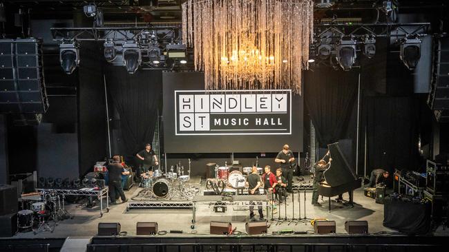 Hindley Street Music Hall’s huge stage. Picture: Tom Huntley