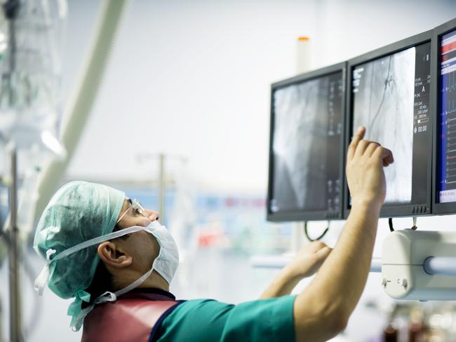 "Cardiologist doctors are in a angio operation, one of the doctors following the LCD screens for the stent... ( real life )" Picture: iStock