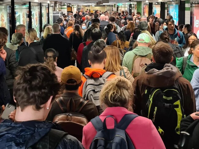 Huge delays have hit major CBD train stations.