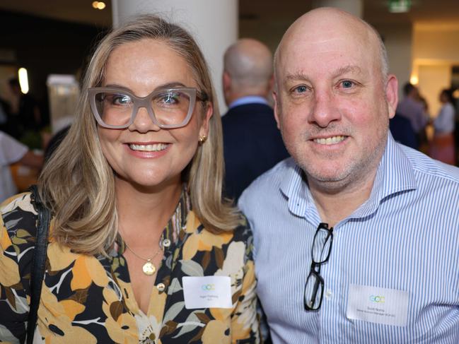 Anger Flathaug and Scott Norris at the Economic Health Check Breakfast 2024 at Mantra on View Surfers Paradise for Gold Coast at Large, Picture, Portia Large.