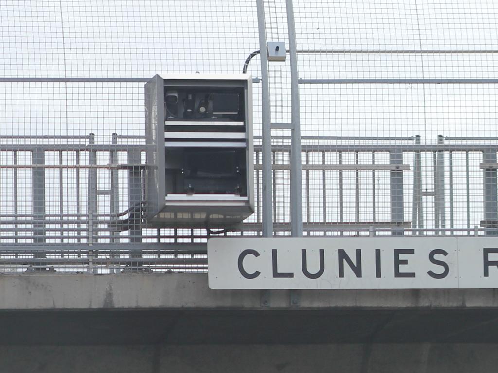 One of the cameras above the M4 at the Clunies Ross overpass. 