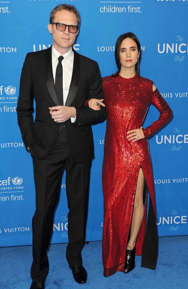 Actors Paul Bettany and Jennifer Connelly attend the 6th Biennial UNICEF Ball at the Beverly Wilshire Four Seasons Hotel on January 12, 2016 in Beverly Hills, California. Picture: Joshua Blanchard/Getty Images