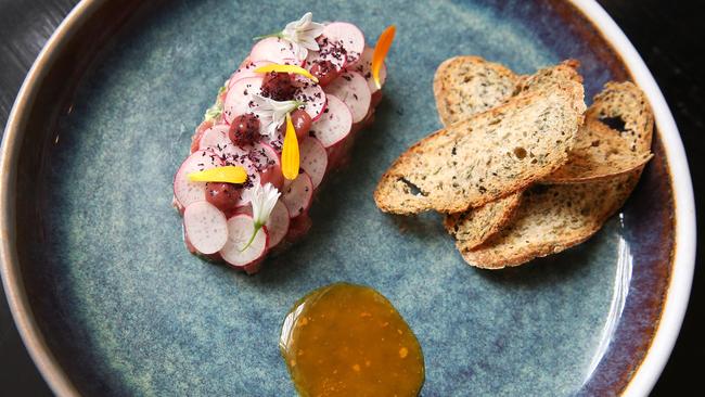 Provenance’s wallaby tartare. Pictures: Manuela Cifra