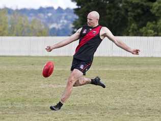 Darby Edgeworth, South Toowoomba. South Toowoomba vs Dalby, Allied Pickfords Cup AFL. Saturday, 16th Aug, 2020. Picture: Nev Madsen