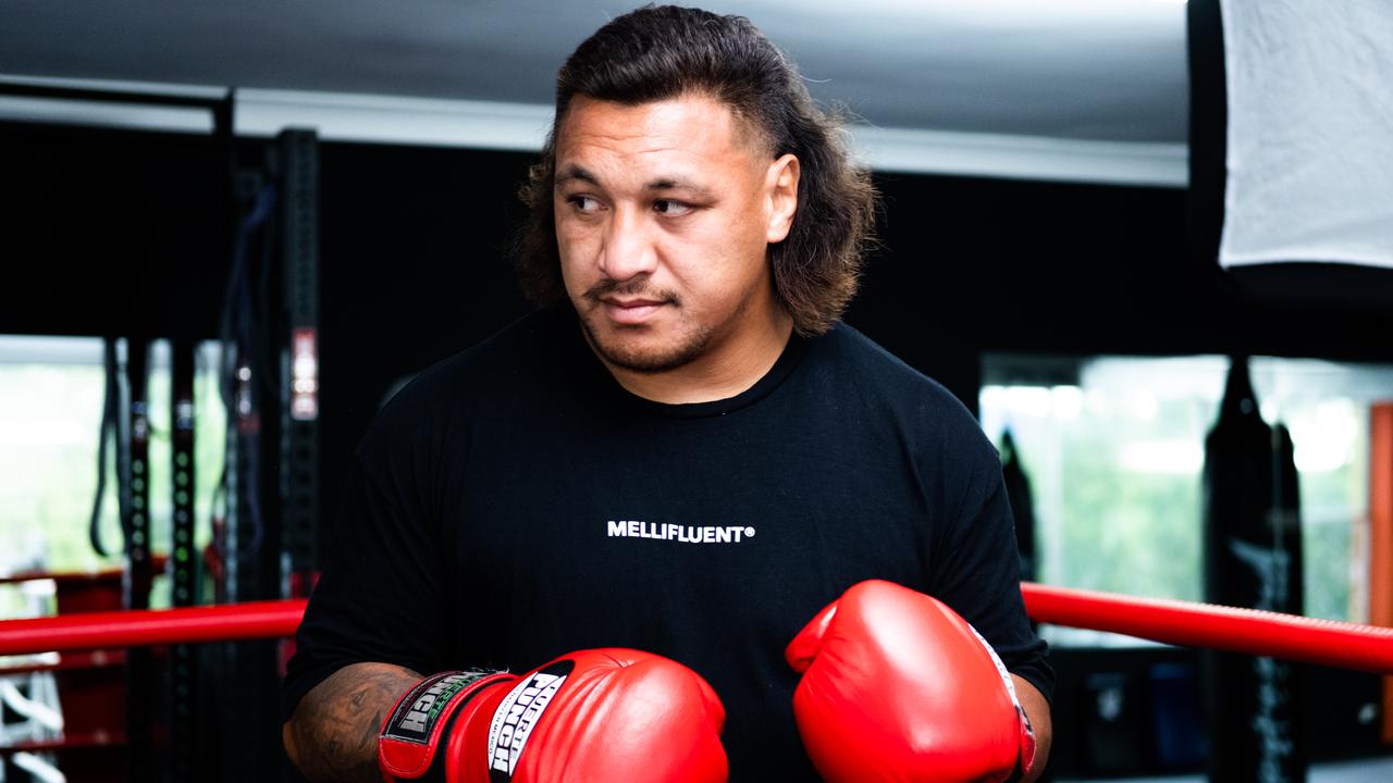 NRL star Josh Papalii ready for his fight on Friday. Picture: Kaarin Helmers