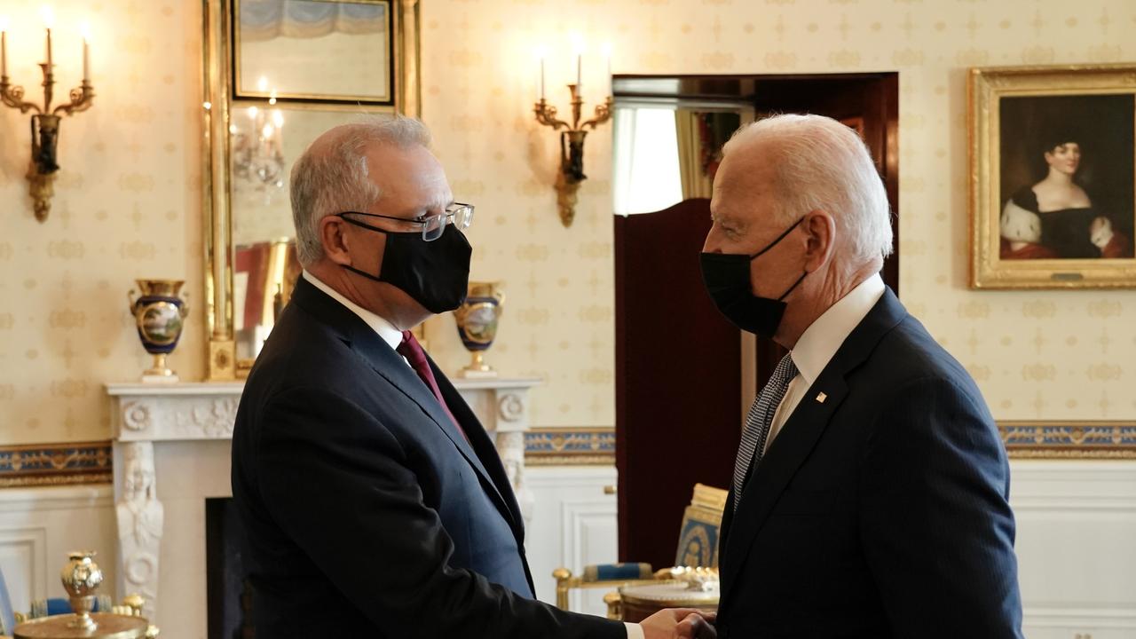 Prime Minister Scott Morrison attends the White House in Washington DC for the QUAD leaders meeting including US President Biden, Japanese Prime Minister Suga, Indian Prime Minister Modi on Friday, September 24, 2021. Picture: Adam Taylor via PMO