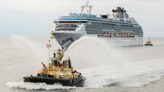 The 90,000-tonne liner is carrying 2500 guests. Picture: Getty Images