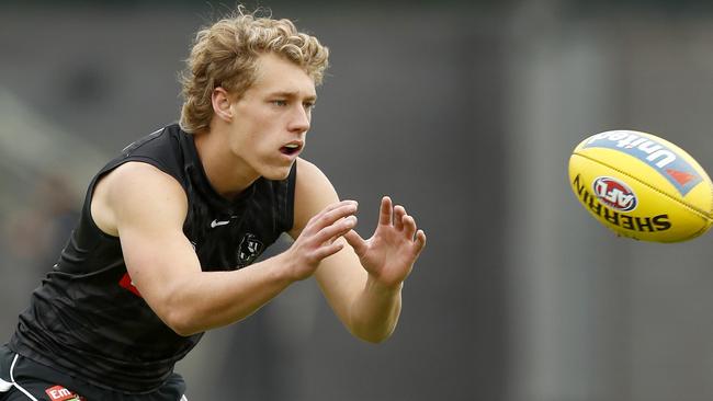 Magpies draftee Finlay Macrae will make his long-awaited debut on Friday night. Picture: Darrian Traynor/Getty Images