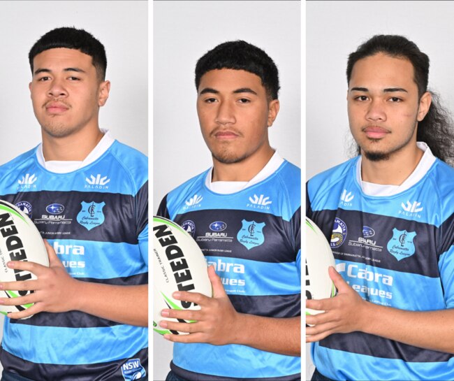 Quinton Sua, Miracle Tia and Damien Hagedorn of Cabramatta. Picture: Sports Infocus