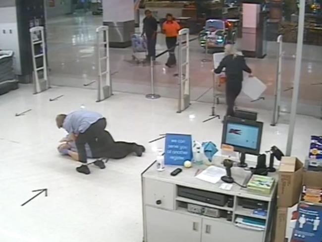 Christine Smith was assaulted by a shoplifter while working at a Kmart in Campbelltown, Melbourne. Picture: supplied