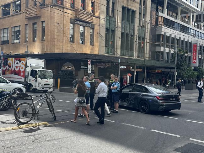 The teenagers fled the scene at Elizabeth St. Picture: Cameron Tandy