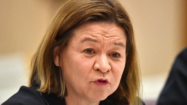 Managing Director of The ABC Michelle Guthrie during Senate Estimates at Parliament House in Canberra, Tuesday, October 24, 2017. (AAP Image/Mick Tsikas) NO ARCHIVING