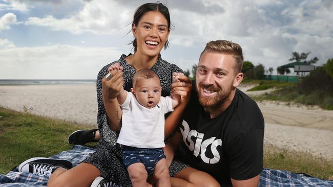 Just last week, NRL star Bryce Cartwright’s partner Shanelle Peeti took to social media to promote her anti-vaccination stance. Picture: Glenn Hampson