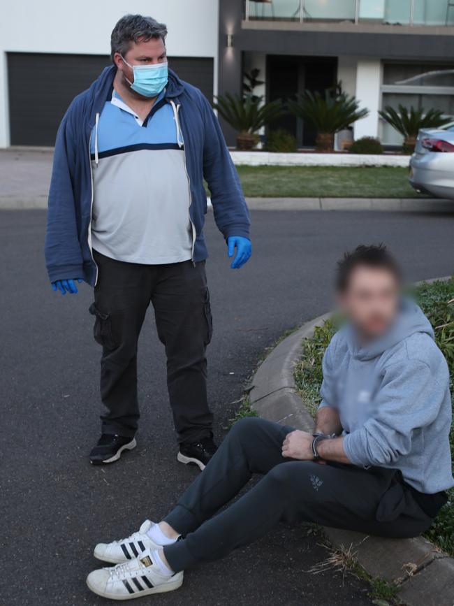 A 37-year-old man was arrested in Beaumont Hills on July 6 accused of engaging in sexually explicit conversations with a teenager online. Picture: NSW Police