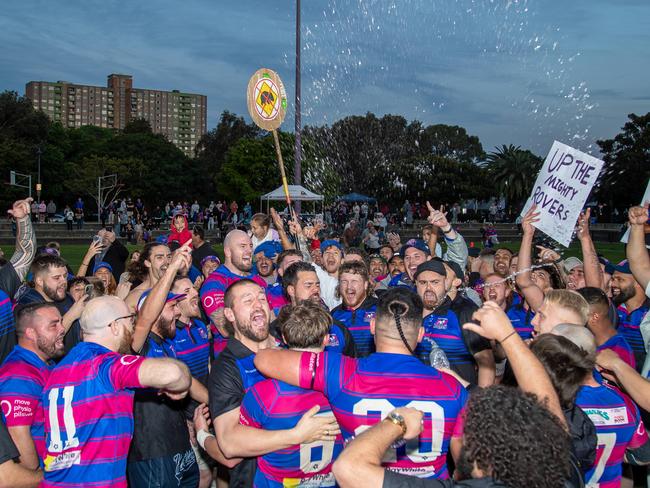 The Rovers celebrate the Grand Final win over Coogee Randwick. Picture: Adam Wrightson Photography