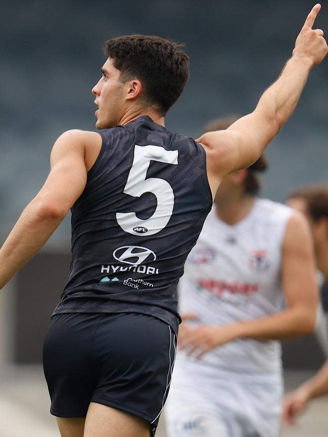 Adam Cerra was the top KFC SuperCoach scorer for the Blues. Picture: Michael Willson/AFL Photos