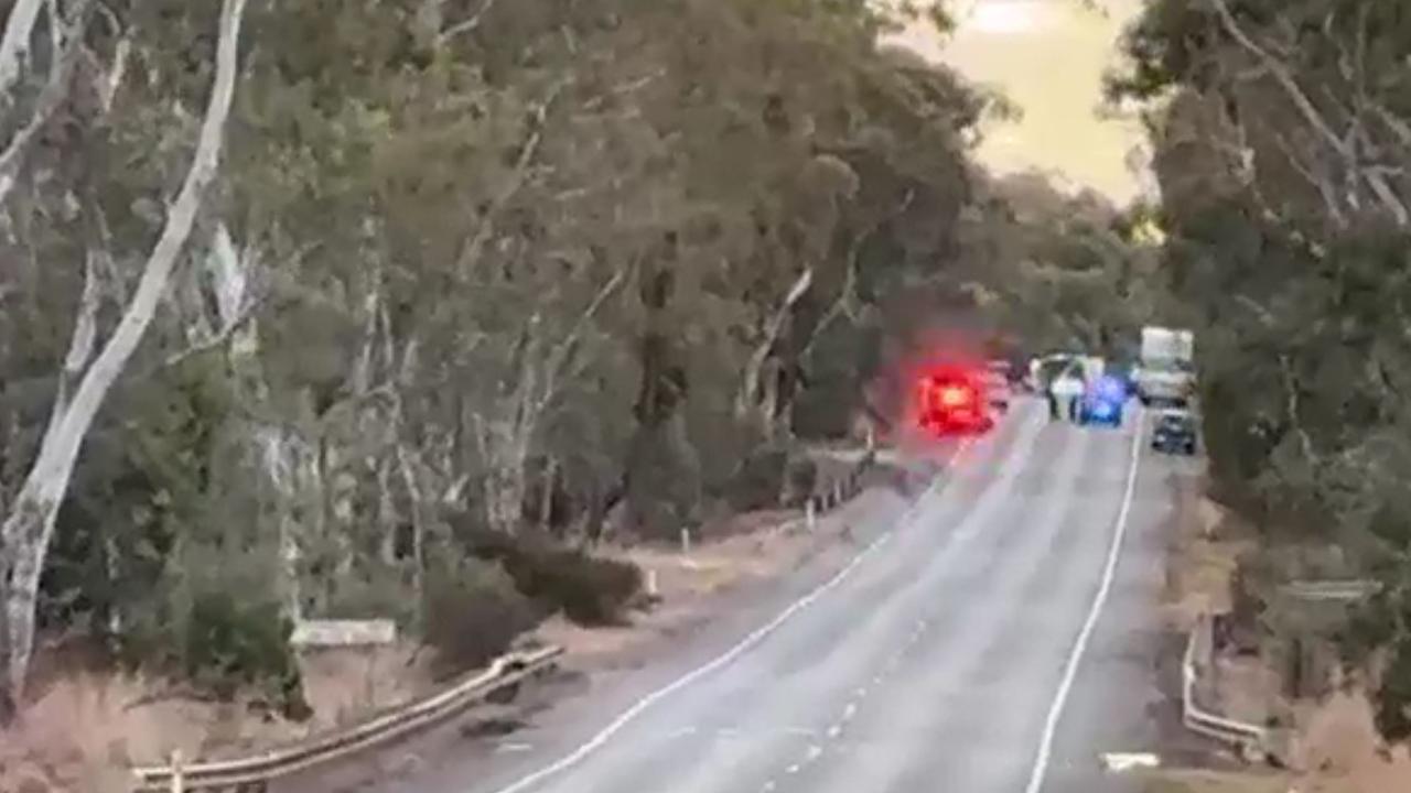 The Western Highway is expected to be closed until the early hours of Thursday morning. Picture: ABC News