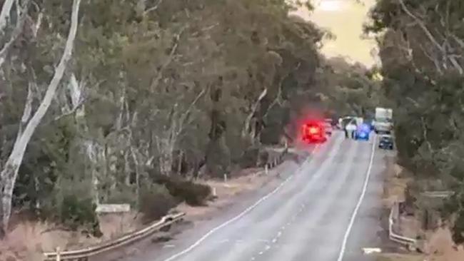 The Western Highway is expected to be closed until the early hours of Thursday morning. Picture: ABC News