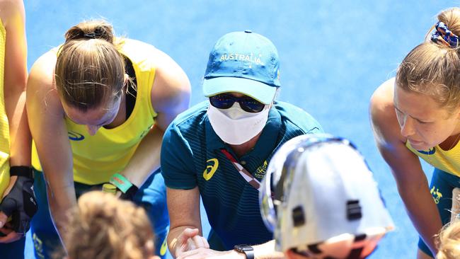 Katrina Powell won two gold medals as a player and has the Hockeyroos unbeaten in Tokyo just months after taking over as coach. Pics Adam Head