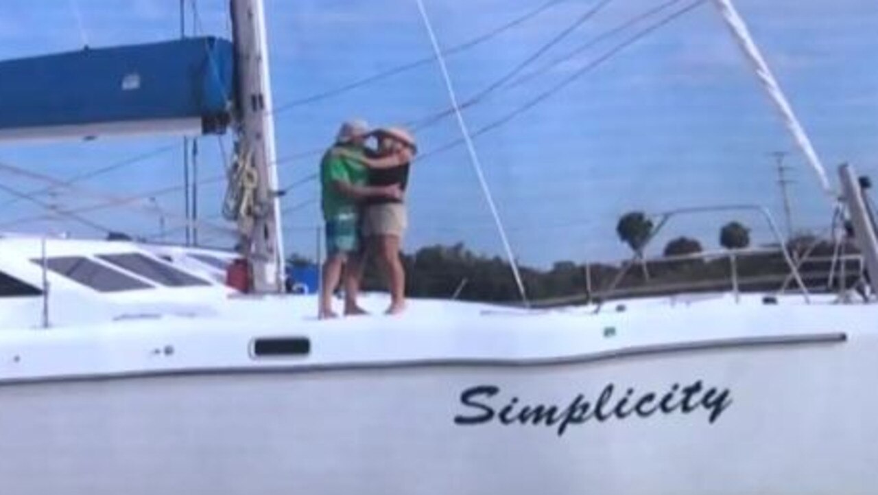 A red substance was found after a couple’s boat. Picture: Family handout/New York Post