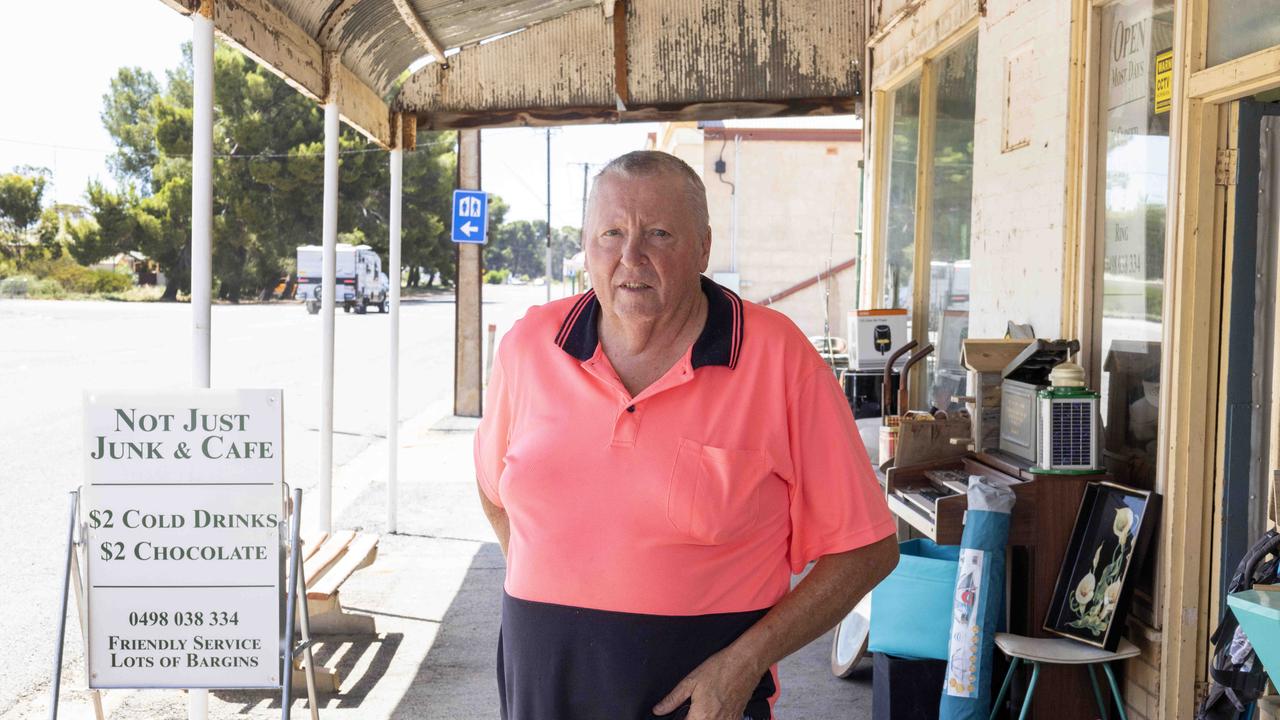 Snowtown local shop owner John McCready speaking about the reaction in Snowtown of the imminent release of Mark Haydon. Picture: Kelly Barnes