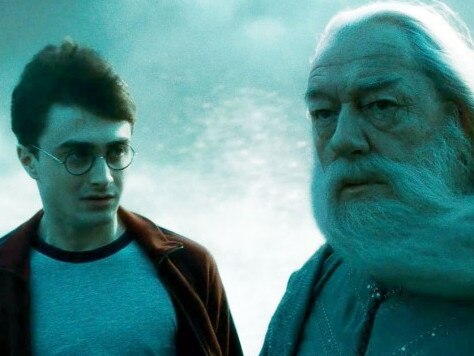 Daniel Radcliffe as Harry Potter and Michael Gambon as Albus Dumbledore in a scene from 2009 film 'Harry Potter and the Half-Blood Prince'