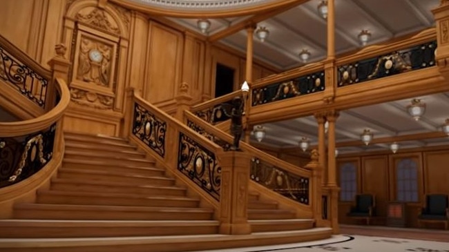 The grand staircase was a main feature of the original and will be again in the proposed Titanic II.