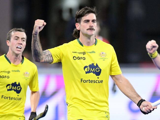 Blake Govers scored his 130th goal for the Kookaburras. Picture: WorldSportPics/Frank Uijlenbroek