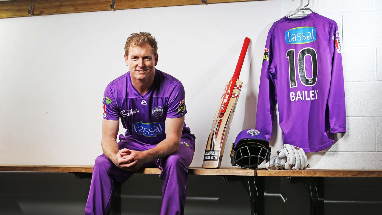 Hobart Hurricanes player George Bailey ahead of his last game at Blundstone Arena. Picture: ZAK SIMMONDS