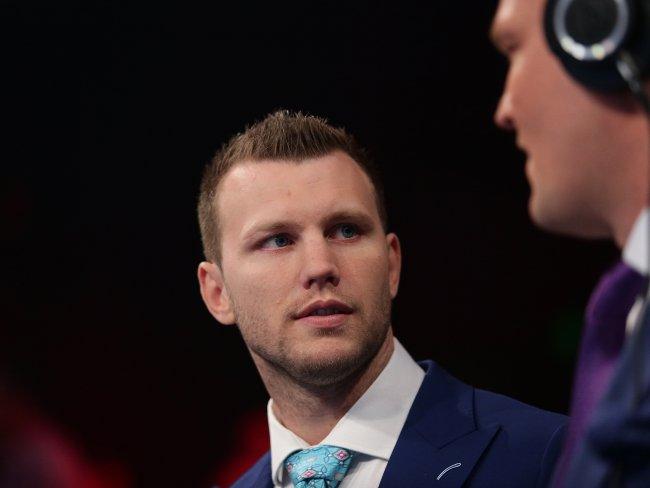 Jeff Horn was at the fight as a commentator. Picture: Brett Costello