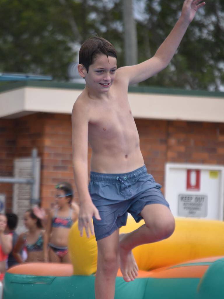 PARTY TIME: There were plenty of splatters and splashes at Dalby's pool party on Saturday.