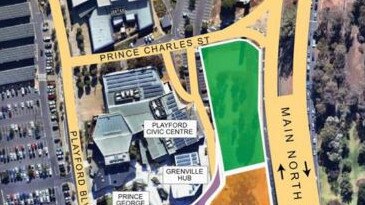 The council may sell the land in green for development. Picture: Playford Council.