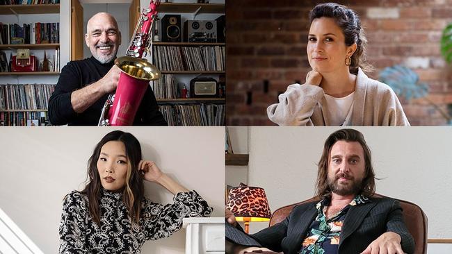 Joe Camilleri, Missy Higgins, Nic Cester and Dami Im. Pictures: Arsineh Houspian (Camilleri and Higgins), Daniel Plentz (Cester) and Glenn Hunt (Im)