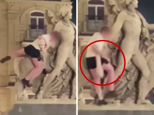 Irish tourist breaks statue in Brussels.