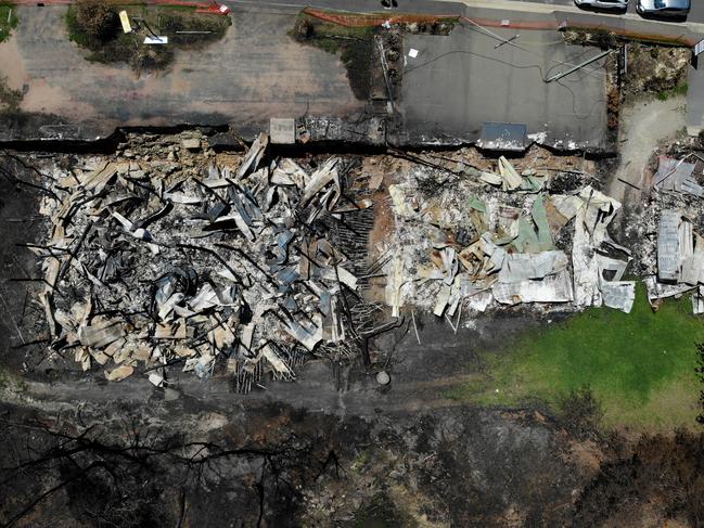 The small town of Mogo where many homes and buildings were destroyed. Picture: Toby Zerna