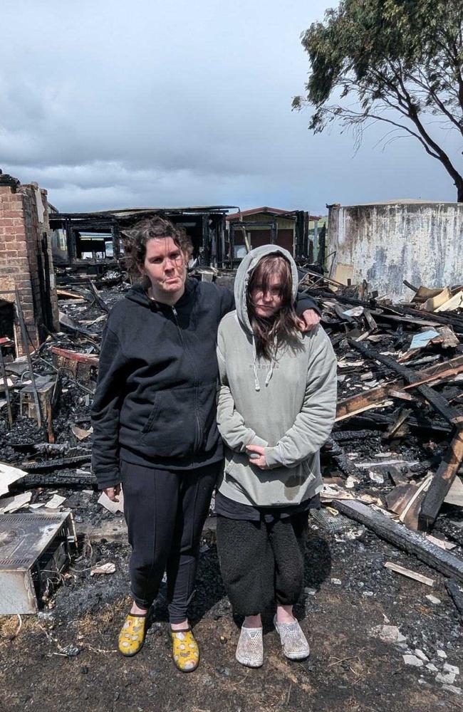 Veronica Foale and daughter Evelyn, 12. Fire destroyed the home of a family of five at Melton Mowbray in the early hours of Friday, November 8 morning. Picture: Supplied