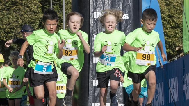 IRONKIDS Tasmania race start at PW1. Picture: Chris Kidd