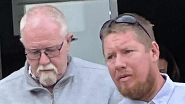 Robert John Parker and Cody James Swann leave Kingaroy Magistrates Court on Thursday, July 13.