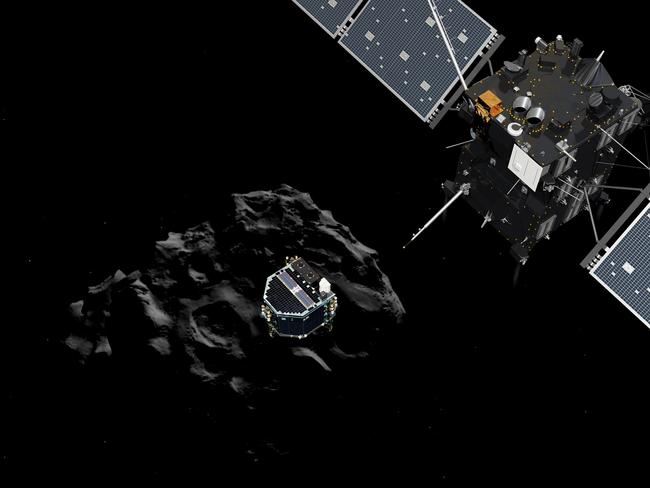 Artist’s impression of the European probe Philae separating from its mother ship Rosetta / Picture: Supplied