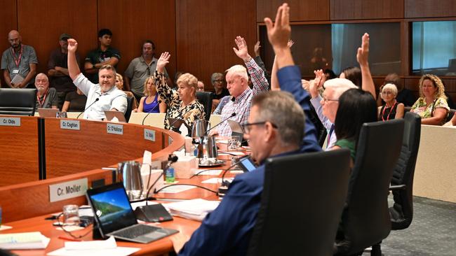 Cairns councillors unanimously endorsed the council’s advocacy priorities for regional parliament at their ordinary meeting in March. Picture: Isaac McCarthy