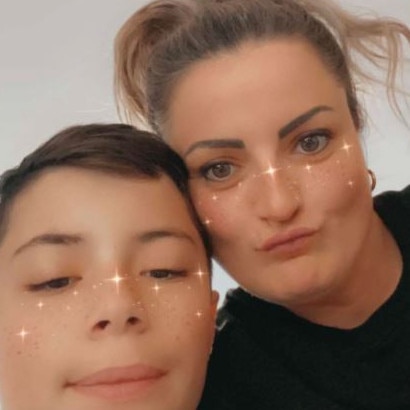 Laura McMullin with her son during happier times. Picture: supplied