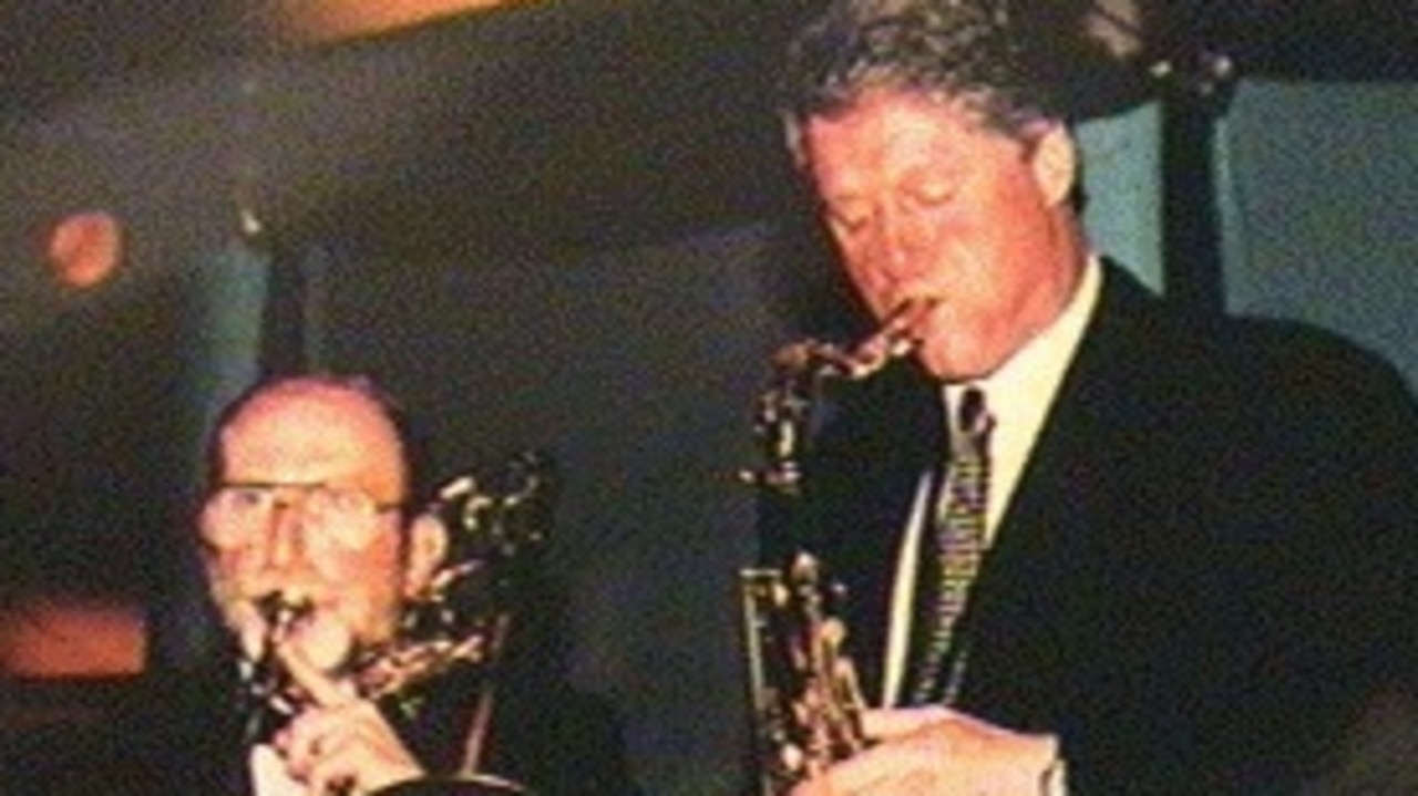 Bill Clinton and his sax. Picture: Supplied