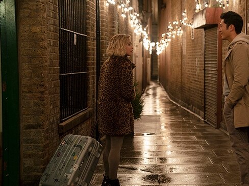 Emilia Clarke and Henry Golding in a scene from the movie Last Christmas. Supplied by Universal Pictures.