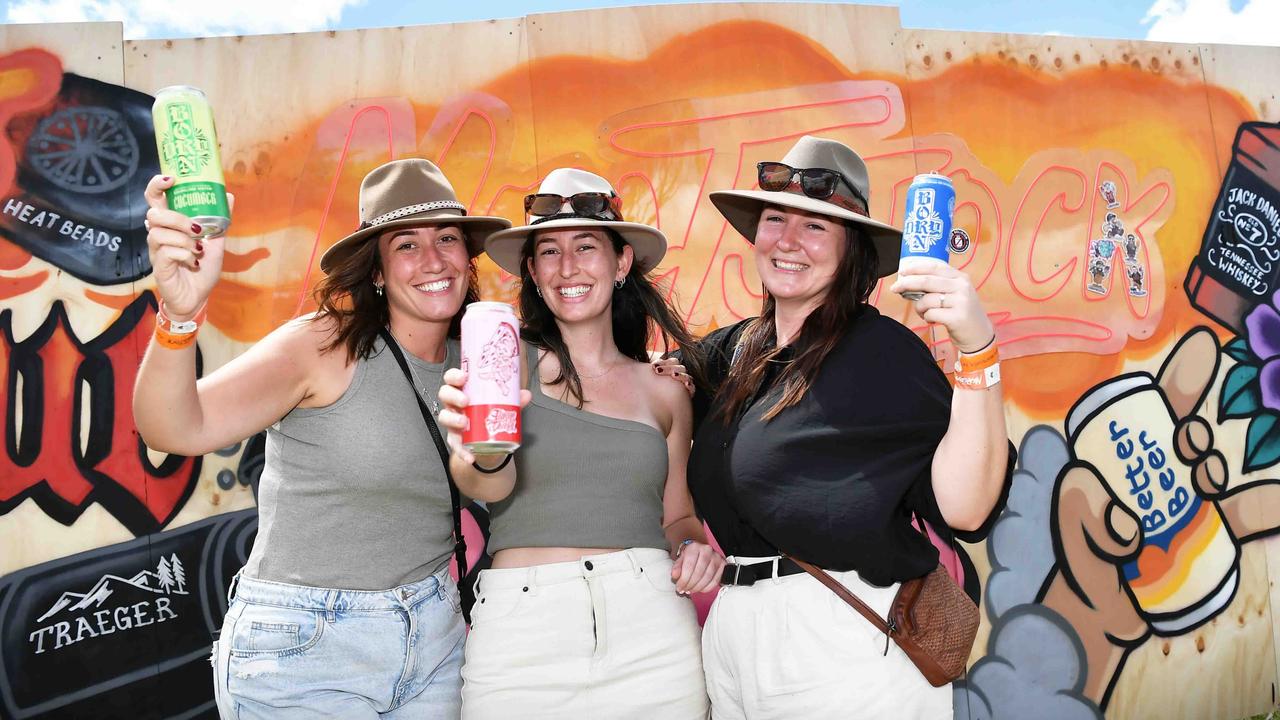 Madilyn, Eloise and Ally Turnbull at Meatstock, Toowoomba Showgrounds. Picture: Patrick Woods.