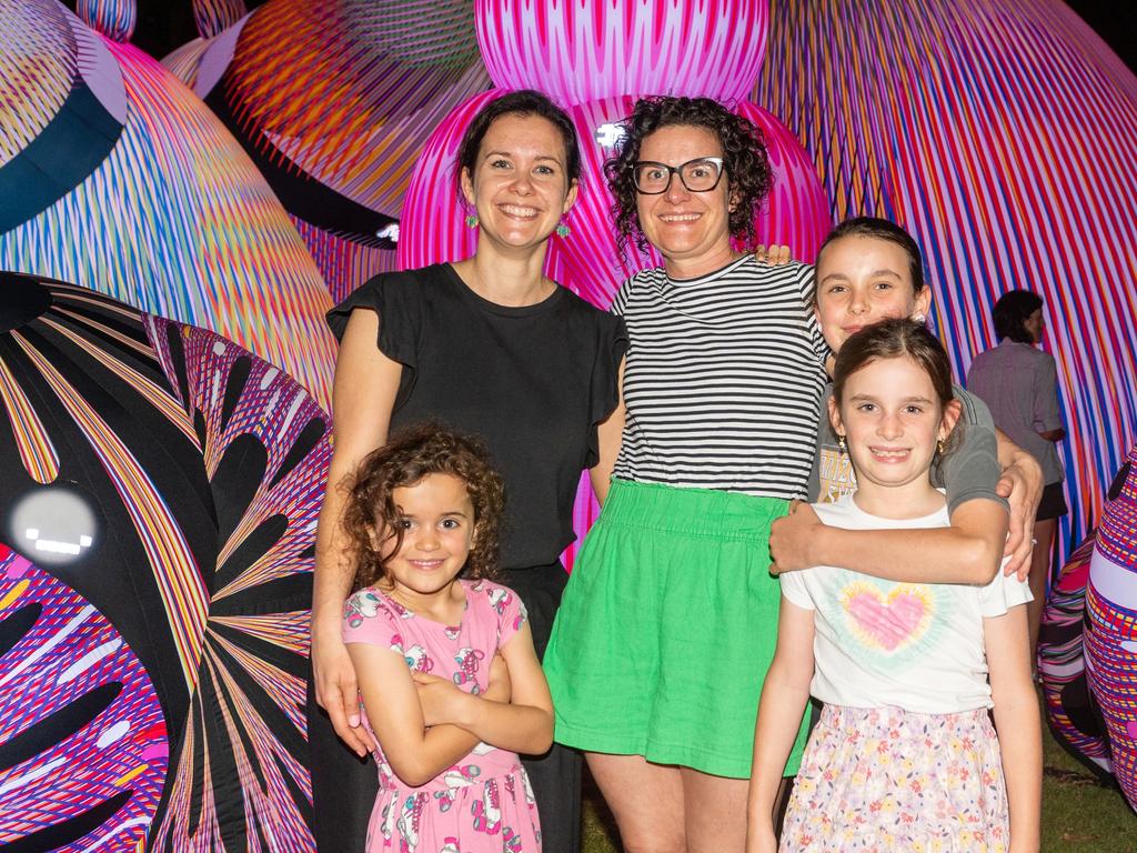 Lisbeth Pegoraro, Nicola Pegoraro, Wendy Maher, Rosie Maher and Vera Maher at Daly Bay Illuminate Queens Park Goldsmith Street, East Mackay Thursday 5 October 2023 Picture:Michaela Harlow