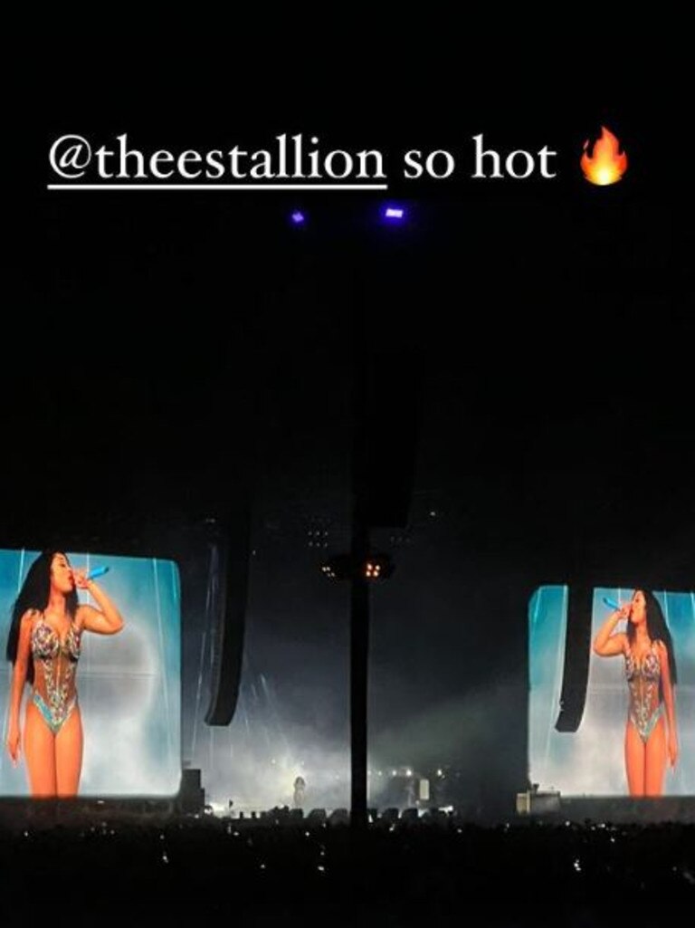 She also shared performance snaps of Megan Thee Stallion. Picture: Instagram/becjudd