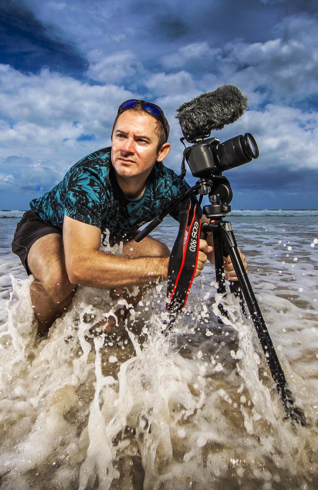 Gold Coast 'Storm Chaser' Justin Noonan ready to go chasing storms. Picture: NIGEL HALLETT