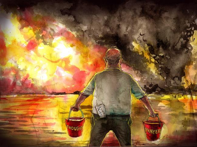 David Rowe’s 2019 cartoon Thoughts and Prayers